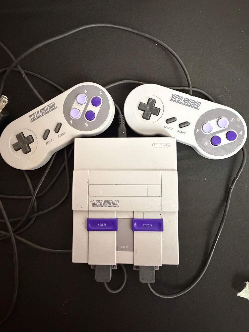Nintendo Mini Console with Gray Shell & Purple Buttons - Picture 2 of 3